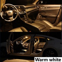 Parstar 16Pcs LED 인테리어 라이트 램프 키트 폭스 바겐 페이톤 2002-2013 2014 자동차 독서 돔 트렁크 전구 Canbus, [03] Warm White, [01] 2002- - 16PCS