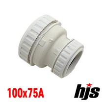 HJS 원터치 방음 2040 이경 소켓 IN 100x75A (PVC 이음관 PPI 평화 부속 레듀샤 100mm 75mm), 1개