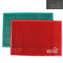 PVC 현관매트 발매트 미끄럼방지 카펫 출입구 발판 어서오십시오 90x120cm, 레드
