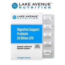 Lake Avenue Nutrition 락토바실러스람노서스 GG 유산균 200억 프리바이오틱스 함유 30 베지캡슐