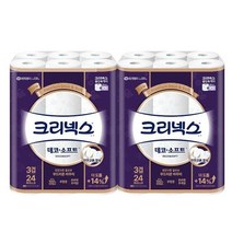 크리넥스 천연펄프 3겹 데코&소프트 37m, 24롤, 4개