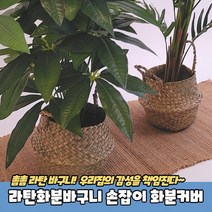 라탄 화분 바구니 손잡이 커버 소형 해초 가리개, 상세페이지 참조