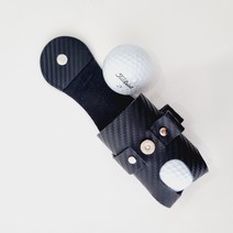 카본 무늬 가죽 골프공 파우치 2구 골프볼 주머니 케이스 라운딩, 1개