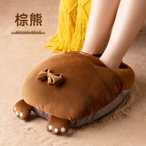 usb발난로 발보온 발열 패드 【이가사이 추천】발난방 보냉신기 사무실 침대 잠자리용 USB 충전 무선 겨울 발난방 이불 덮개 물주머니 비플러그 여자 기숙사, 02 곰돌이【보온 지속8시간】수입 벨벳+탈부착 가능