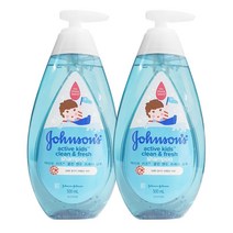 2개/존슨즈 액티브 키즈 클랜 앤드 프레시 샴푸 500ml, 2개