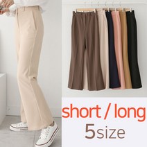 이루샵 구김없는 여자 바지 매직 팬츠 사방스판 여성 슬랙스 부츠컷 밴딩 숏 롱