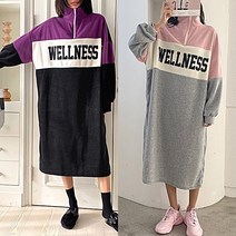 렛잇샤인 오버핏 니스 후리스 아노락 기모 롱원피스