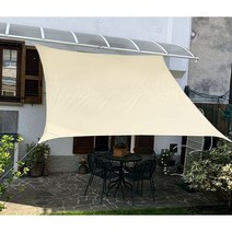 차양막 차광막 방수 선쉐이드 타프 카페 테라스 야외 크림색 2x2m 이상 다양한 사이즈