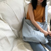 주니픽 빅사이즈 크로스 지퍼 에코백