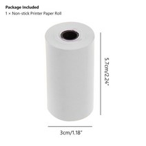 카드단말기용지 POS 영수증 Paperang P1/P2 미니 포토 프린터용 자체 접착 감열지 스티커 라벨 용지 57mm X, 09 White No Stick
