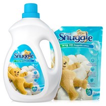 스너글 섬유유연제 대용량 고농축 유연제 정전기방지 4L+1.5L 리필, 허거블코튼 4L+1.5L