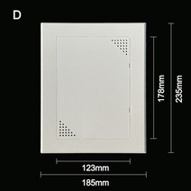 스파이럴덕트 파이프 배관 밸브 건식 벽체 천장 용 플라스틱 액세스 패널 멀티 사이즈 강화 벽 액세스 도어 탈착식 흰색 해치 커버, d, 4D
