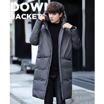 2022new new men 39s 롱 다운 재킷 코트 후드 오버 코트 남성 솔리드 컬러 블랙 롱 다운 재킷 파카 겨울 따뜻한 아우터