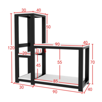 수족관 받침대 인테리어 축양장 철제 소품선반 광폭, 플라워랙30x40x120실린더랙90x40x70