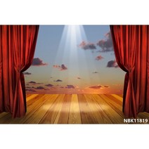 Laeacco레드 커튼 무대 조명 서커스 텐트 아기 생일 파티 사진 배경 포토존 스튜디오, Thin Cloth 220x150cm+NBK11819