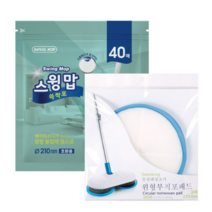 스윙맙 원형 물걸레청소포 40매 + 벨크로패드 2p, 2세트