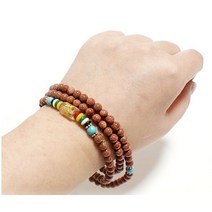 사금석 경영주 108 세줄팔찌 염주 사금석목걸이 인도마노 불교용품, 청사금석