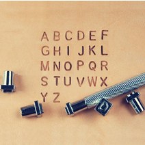 가죽각인펀치 문자 마킹 스탬프 알파벳 숫자 6mm