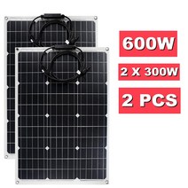 태양광패널 1500W 태양 광 발전 시스템 220V/1500W 인버터 키트 600W 전지 패널 배터리 충전기 완료 컨트롤, 02 600W Solar panel