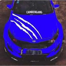 할큄 몬스터 대형 스티커 자동차 튜닝 본넷 범퍼 데칼 스티커, 몬스터 본넷+일체형 세트 화이트, 1개