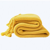 목화솜이불 목화솜요 레지나-럭셔리 핸드 니트 블랭킷 모포 따뜻하고 부드러운 초록색 노란색 회색 분홍색