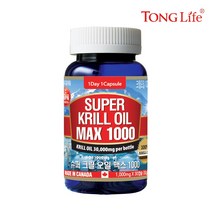 Canada 캐나다정품 통라이프 슈퍼 크릴오일 맥스1000(남극크릴100%)-1000mgx30캡슐-1병, 1병, 상세페이지 참조