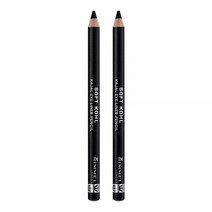 Rimmel Soft Kohl Kajal 아이라이너 제트 블랙 2개입 1팩, 1 Count (Pack of 1)