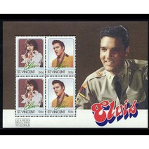[BKstamp0020외국우표] 세인트빈센트 엘비스프레슬리 시트(1987년)