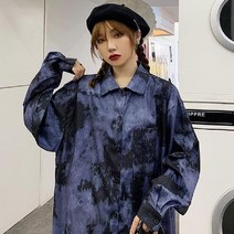 일음쇼핑^^mUP 아방 셔츠 스트릿패션 오버핏 남자 쇼핑몰 도트 여자 블라우스 빅사이즈 오버일medi^^