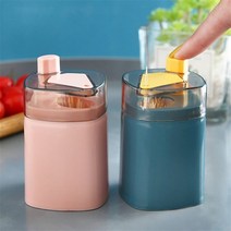 생활용품 이쑤시개 디스펜서 펌핑 케이스 아이디어, 핑크, 1개