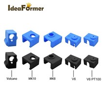 3D 프린터 부품 V6 PT100 용 실리콘 양말 절연 배기 볼케이노 MK8/MK9/MK10 열 블록 슬리브 커버 핫 엔드, Volcano _블루