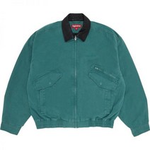 슈프림 Supreme 가죽 레더 칼라 유틸리티 재킷 그린