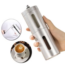 커피그라인더 Portable Hand-Crank Shaking Manual Milling DIY Beans Burr Visible Window Coffee Stainless Ste
