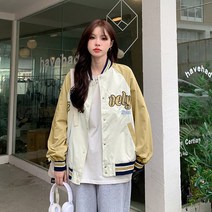 여성야구점퍼 아메리칸 스타일 스트리트 빅 유니폼 자켓 봄 신인 트렌드 십대 탑