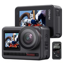 AKASO Brave8 액션 카메라 4K60fps 48MP 액션 캠 슈퍼 부드러운 손떨림 보정 스포츠 카메라 본 기기 방수 10M 수중 카메라 1550mAh 음성 제어 기능외부 마이크 대응리모컨 부착 웨어러블 카메라