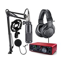 포커스라이트 스칼렛 솔로 2x2 USB 오디오 인터페이스 번들 음향스튜디오 녹음스튜디오 튜디오 팟캐스트스튜디오 더빙스튜디오 믹싱스튜디오