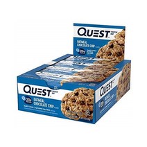퀘스트뉴트리션 프로틴 바 60g, 오트밀 초콜릿 칩, 12개입