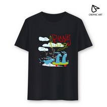 크래픽아트 반팔티셔츠 오버핏 남여공용티셔츠 래빗라이딩