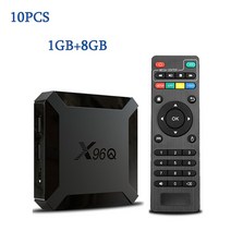 스마트 미디어 플레이어 셋톱 박스 안드로이드 100 Allwinner H313 쿼드 코어 2023 X96Q TV BOX 2GB 16GB 4K 로트당 10 개 도매, 3.Eu 플러그  10PCS 1G 8G