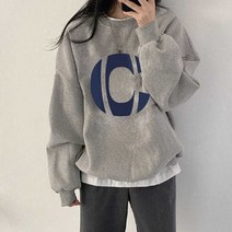 오버핏 기모 맨투맨