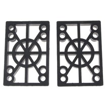 2Pcs 하드 플라스틱 스케이트보드 라이저 12mm 롱보드 충격패드 랜드 서핑 스케이트보드 액세서리, 01 Black