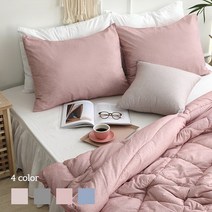 나다니엘 국내원단 자체제작 마이크로 화이버 먼지없는 세미소프트-핑크 베개커버 40x60 50x70