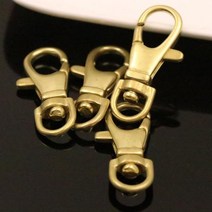 가죽공예 DIY 스트랩 체인 버클 금속 악세사리 황동 스냅 후크 클래식 회전 눈 트리거 클립 걸쇠 가죽 공예 가방 지갑 웨빙 연결 4 피스