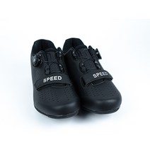 라르고 SPEED 평페달 신발 스피닝 자전거 MTB 로드 와이드 클릿 슈즈 느낌, 43(270mm), 블랙(VT-01)