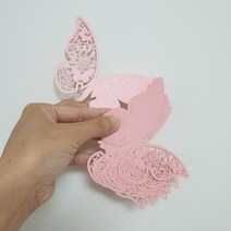 사진촬영배경행잉소품 프로포즈웨딩장식 힐링데코나비인테리어, 레이져각인 메탈 로즈골드 12p