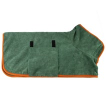 애견 극세사 목욕 가운 강아지 고양이 수건 WI084DG, 그린