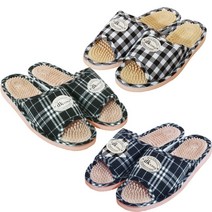 DK 체크지압화 280mm 슬리퍼 실내화 지압화 지압슬리퍼 거실화, 단일