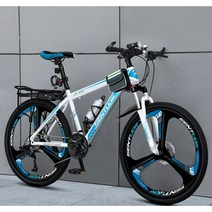 산악 고급로드자전거 남성용 가변 속도 학생용자전거, 21 속도, 24인치, [플래그십에디션]화이트블루-세칼