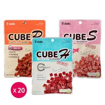 아스쿠 맘스큐브 60g x 20개 + 1.2kg 애견간식추가, 01. 말고기