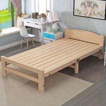 접이식 침대 1인용 사무실 간이 원목 조립식 평상 프레임 대나무 공간활용, B타입 세로 2m 가로 1.2m